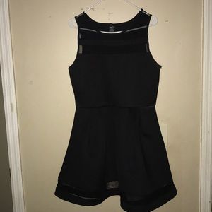 Black mesh line dress